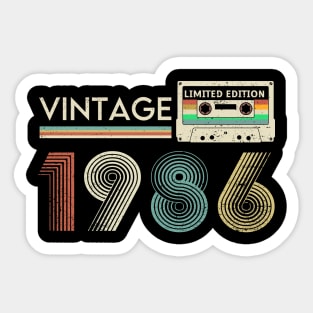 Vintage 1986 Limited Cassette Sticker